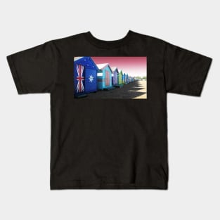 Bathing Boxes, Brighton Beach Kids T-Shirt